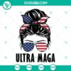 Messy Bun Ultra Maga SVG download with ultra Maga SVG files in PNG, DXF, and EPS for Cricut, featuring a stylish messy bun design.