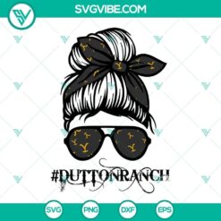 Yellowstone Dutton Ranch logo SVG download featuring a messy bun design. Perfect for fans of the Yellowstone TV show.