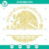 Mexican Eagle Aguila Dorada SVG, Mexico Flag Design with Cut Files, PNG, DXF, and EPS Formats for Download.