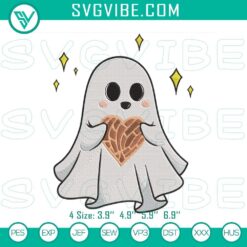Mexican Day of the Dead themed ghost conchas embroidery design for Halloween.