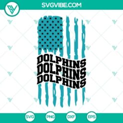 Miami Dolphins football team American flag design SVG image file, suitable for PNG and DXF formats.