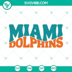 Miami Dolphins football logo SVG file with PNG, DXF, and EPS cut files for crafting. Perfect for Miami Dolphins fans.