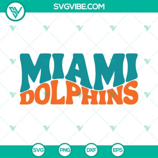 Miami Dolphins football logo SVG file with PNG, DXF, and EPS cut files for crafting. Perfect for Miami Dolphins fans.