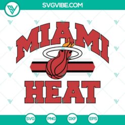 Miami Heat SVG design for crafting - PNG, DXF, EPS cut files compatible with Cricut and Silhouette machines. Ideal for NBA fans.