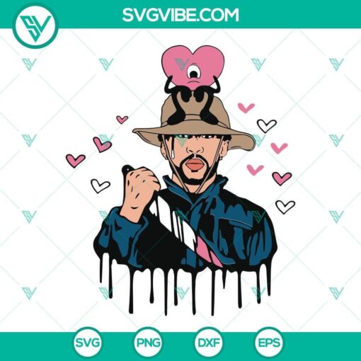 Michael Myers Bad Bunny Halloween SVG file with PNG, EPS, and DXF Cut Files for the ultimate spooky and trendy design.