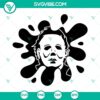Michael Myers horror movie character blood effect SVG images for Cricut in PNG, DXF, and EPS formats.