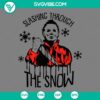 Michael Myers Christmas slashing SVG file for holiday crafts.