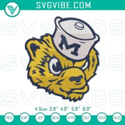 Michigan Wolverines Embroidery File, Collegiate Sports Team Theme