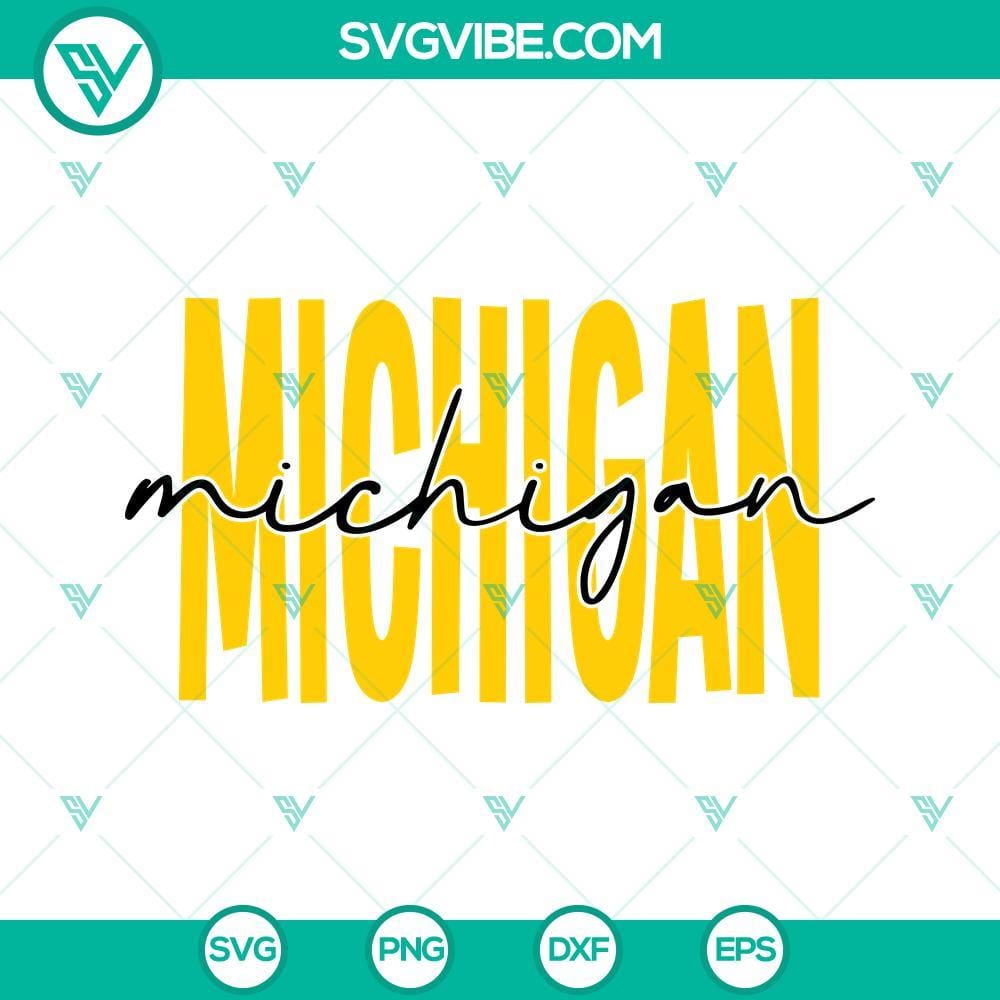 Michigan Wolverines SVG, Michigan Football SVG PNG DXF EPS Michigan Wolverines football team logo SVG for download in PNG, DXF, and EPS formats. Great for DIY projects and fan gear.