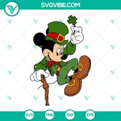 St. Patrick's Day Mickey, Minnie, and Donald Disney SVG bundle with festive designs for crafts and digital projects.