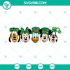 Mickey and Friends St Patricks Day SVG File featuring Disney characters celebrating St. Patrick's Day with festive designs and colors.