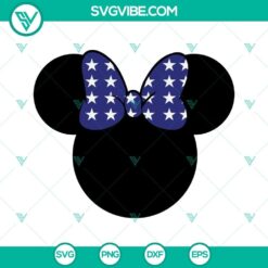 Mickey and Minnie Mouse 4th of July SVG images with American flag hats, perfect for Independence Day crafts and projects.