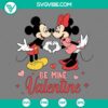 Mickey and Minnie Be Mine Valentine SVG file with Disney themed design for download in PNG, EPS, and DXF formats.