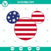Mickey and Minnie ears patriotic stars and stripes SVG download, USA flag SVG files, perfect for July 4th crafts and projects.