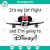 Magical Mickey and Minnie first flight SVG images - Disney SVG files for your next trip to Disney World.