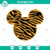Mickey and Minnie Disney Animal Kingdom SVG featuring tiger heads, perfect for crafting projects.