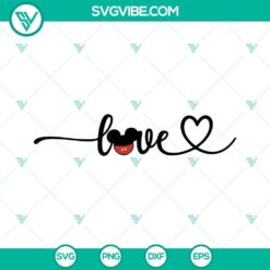 Mickey and Minnie Disney Valentine Heart SVG bundle, perfect for digital downloads.