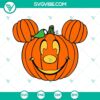 Disney Halloween SVG featuring Mickey and Minnie Mouse in pumpkin costumes for download. Perfect for festive fall crafting projects.