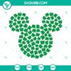 Mickey and Minnie Shamrocks SVG images bundle with four leaf clover designs for instant download, perfect for St. Patrick's Day crafts.