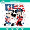 Mickey and Minnie USA patriotic SVG download, Disney mouse patriotic SVG files with freedom theme.