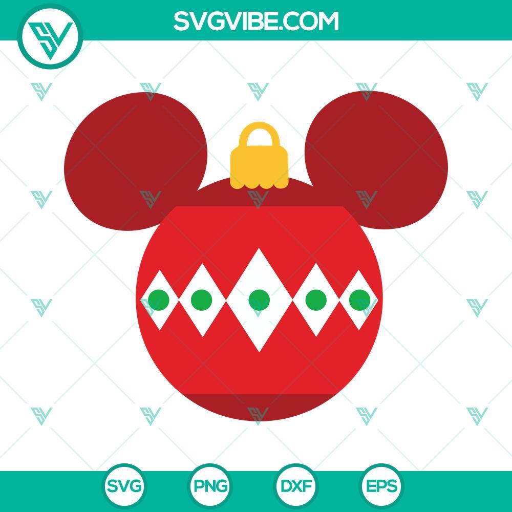 Mickey Christmas Ball With Ornaments SVG, Disney Christmas SVG PNG DXF EPS Mickey Christmas Ball with Disney Ornaments SVG - Festive Disney Christmas SVG file with Mickey Mouse design for download in PNG DXF EPS format.