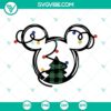Disney Christmas SVG file featuring Mickey Mouse, Christmas lights, and a Christmas tree, perfect for holiday crafting projects.