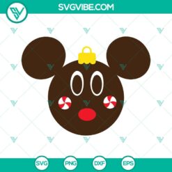 Mickey Mouse Christmas ornament SVG image for Disney holiday decorations - PNG DXF EPS files for crafting.