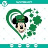 Mickey Mouse Leprechaun SVG with Clover Heart and Shamrock, Disney St. Patrick's Day Cut File for Crafting.