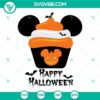 Halloween Mickey Cupcake SVG with Happy Halloween Cupcake Images for Cutting Machines and Crafts.