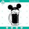 Mickey ears bear mug SVG download, Disney drinking SVG with Cheers design. Ideal for crafts. PNG and DXF formats available.