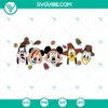 Mickey Mouse and friends SVG with a Thanksgiving theme in fall colors, ideal for Disney fans celebrating the holiday.