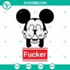 Mickey Mouse giving the middle finger SVG file. Perfect for adults who love funny and edgy Disney character designs.