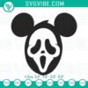 Mouse Ghost Face Scream embroidery design, a classic horror-themed pattern with screaming face motif.