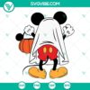 Disney Halloween SVG featuring Mickey Mouse as a ghost and a pumpkin. Perfect for spooky holiday crafts and decorations.