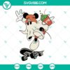 Mickey ghost skateboarding SVG files bundle with Halloween-themed design featuring a ghost riding a skateboard. Perfect for Halloween crafts.