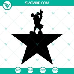 Hamilton musical themed SVG design featuring Mickey Mouse as Alexander Hamilton. Perfect for fans of Hamilton An American Musical.