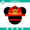 Mickey Head Fire Helmet SVG Bundle with Firefighter Design for Download - Ideal for Firefighter-themed Projects.
