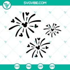 Disney fireworks SVG files with Mickey Mouse head design, perfect for crafting projects.