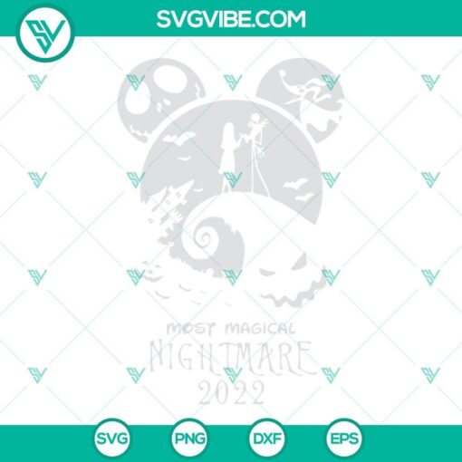 Mickey head Jack and Sally Nightmare Before Christmas SVG download for crafting projects.