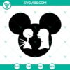 Mickey Head Jack Skellington And Sally SVG Images Bundle for Disney fans, featuring iconic characters in silhouette style. Perfect for crafts.