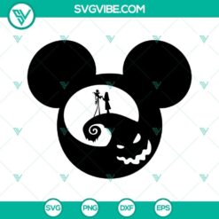 Mickey Head Jack Skellington And Sally SVG Images Bundle, Disney 3
