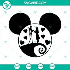 Mickey Head Jack Skellington And Sally SVG Images Bundle, Disney 4