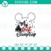 Embroidery file of Mickey Head for "My First Disney Trip" vacation pattern, suitable for digital crafting projects.
