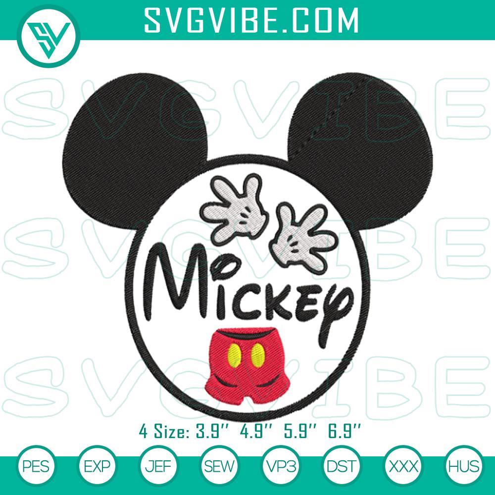 Mickey Logo Embroidery Designs, Disney Mouse Machine Embroidery Files Embroidery design of Mickey Mouse logo from Disney, suitable for machine embroidery.