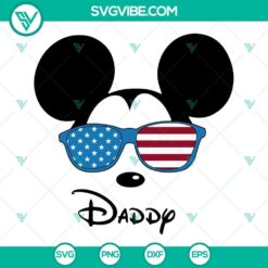 Mickey and Minnie American Mommy Daddy SVG images for 4th of July and Memorial Day celebration.