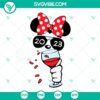 Mickey and Minnie themed 2023 sunglasses with beer and wine SVG files for digital projects, perfect for Disney lovers.