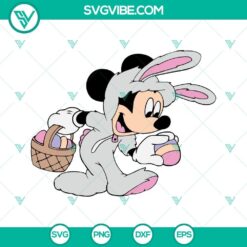 Minnie Easter Bunny SVG design with Mickey, perfect for Easter crafting projects. Downloadable bundle.