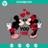 Mickey Minnie Kiss SVG perfect for Valentine's Day celebration. Ideal for crafting projects and love-themed designs.