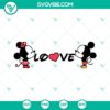 Mickey Minnie love kissing SVG download for matching couple, featuring Mickey and Minnie Mouse in a romantic embrace. Ideal for craft projects.