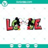 Mickey Minnie Love Valentines Day SVG File with PNG DXF EPS formats, perfect for crafting projects.